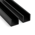 Black 6mm Rigid PVC Single Sliding Track - 12 x 2.44m Lengths