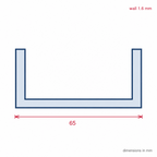 White 6mm Rigid PVC Single Sliding Track - 12 x 2.44m Lengths