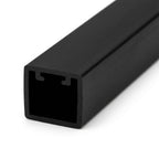 4mm Rigid PVC Single Sliding Track Black - 12 x 2.44m Lengths