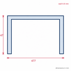 4mm Rigid PVC Single Sliding Track Black - 12 x 2.44m Lengths