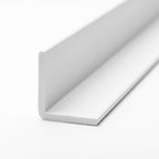 White 18mm PVC Plastic Angle - Pack of 12, 2.44m Each