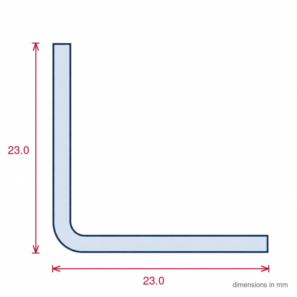 White 23mm PVC Plastic External Angle - 12 x 2.44m Lengths