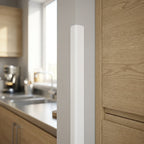 White 23mm PVC Plastic External Angle - 12 x 2.44m Lengths
