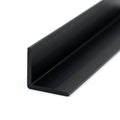 Black 25mm PVC Plastic Angle - Pack of 12, 2.44m Each