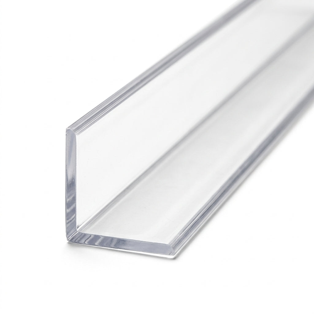 Clear Plastic Angle - 25mm x 12 x 1m Lengths