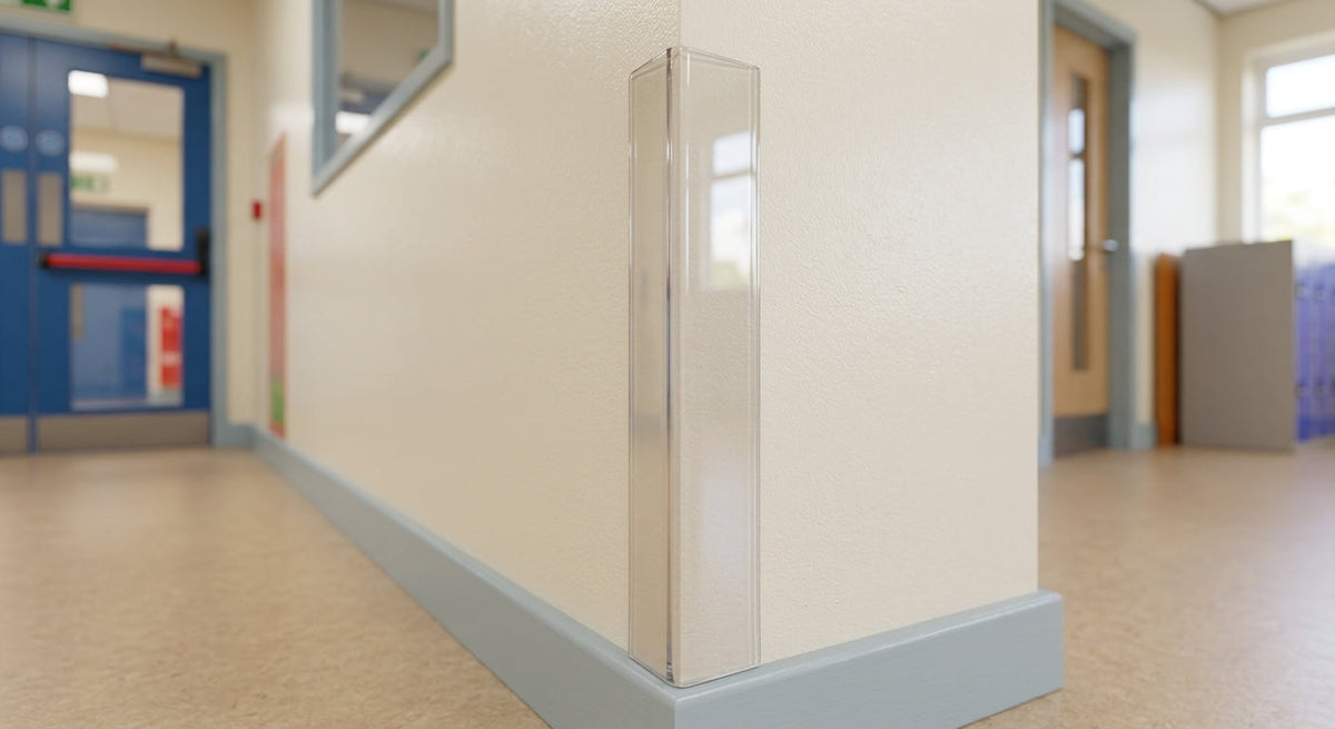 Clear PVC Plastic Angle 25mm - Pack of 12, 2.44m Lengths