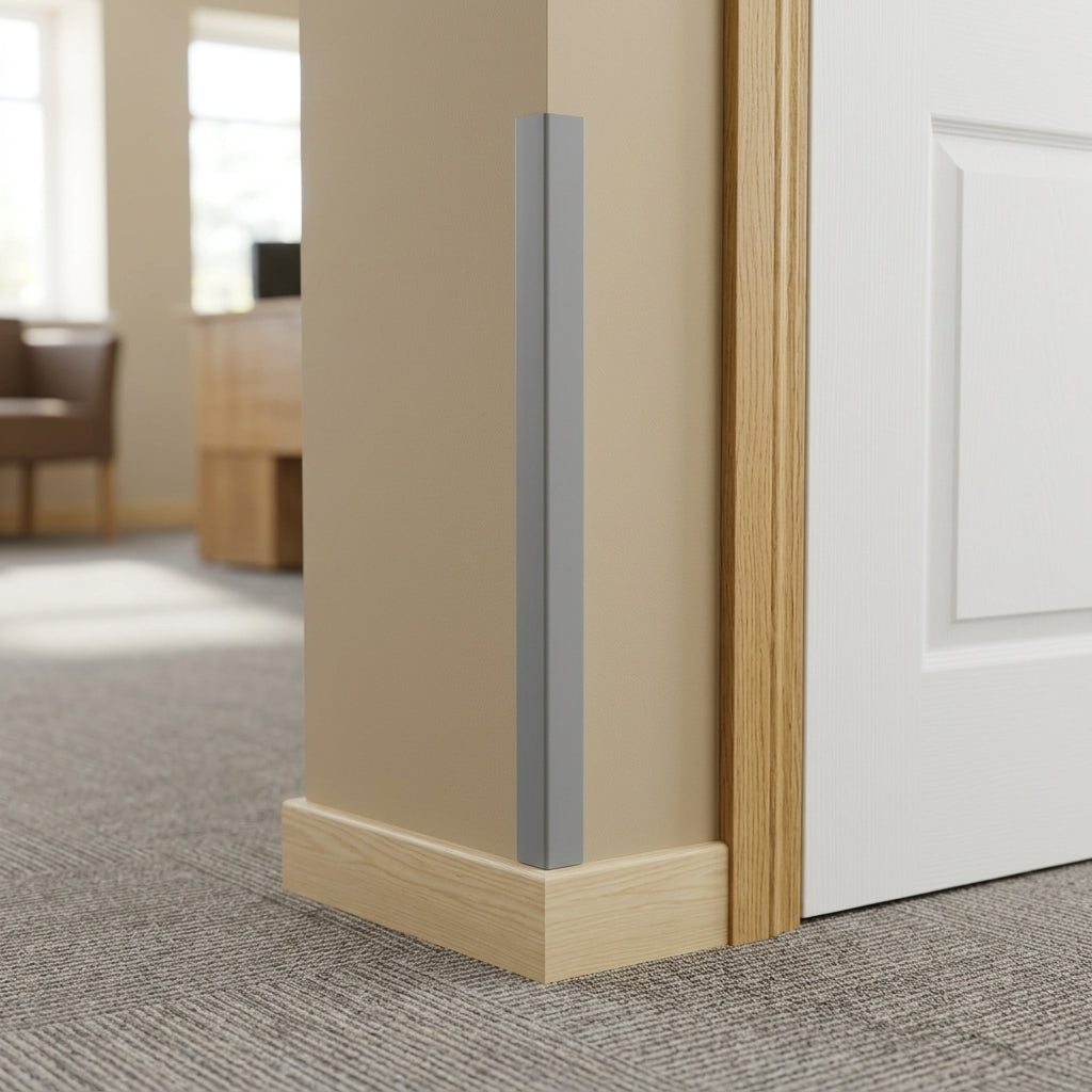 25mm Grey PVC Plastic Angle - Pack of 10, 3m Lengths