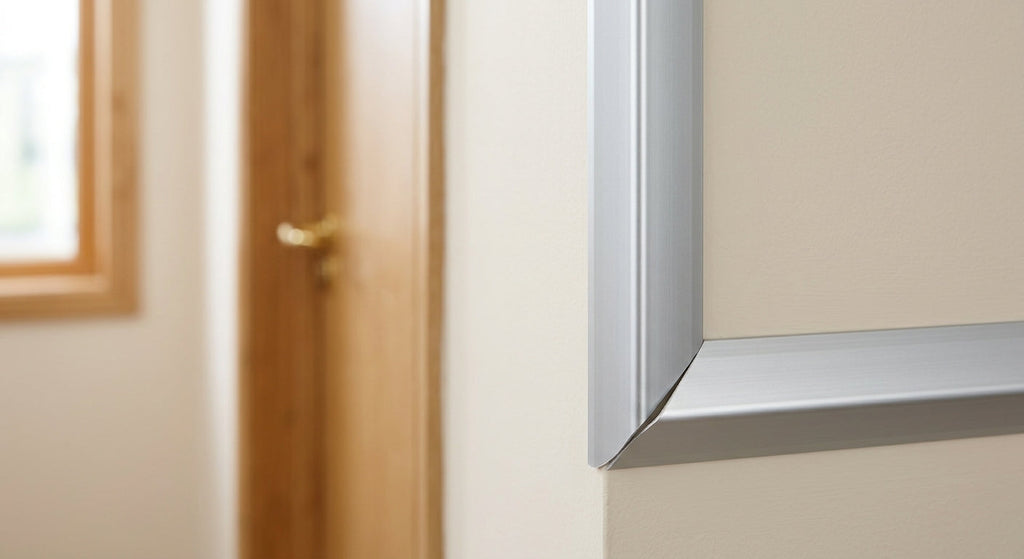 Silver PVC Plastic Angle Trim - 25mm x 10 x 3m Lengths