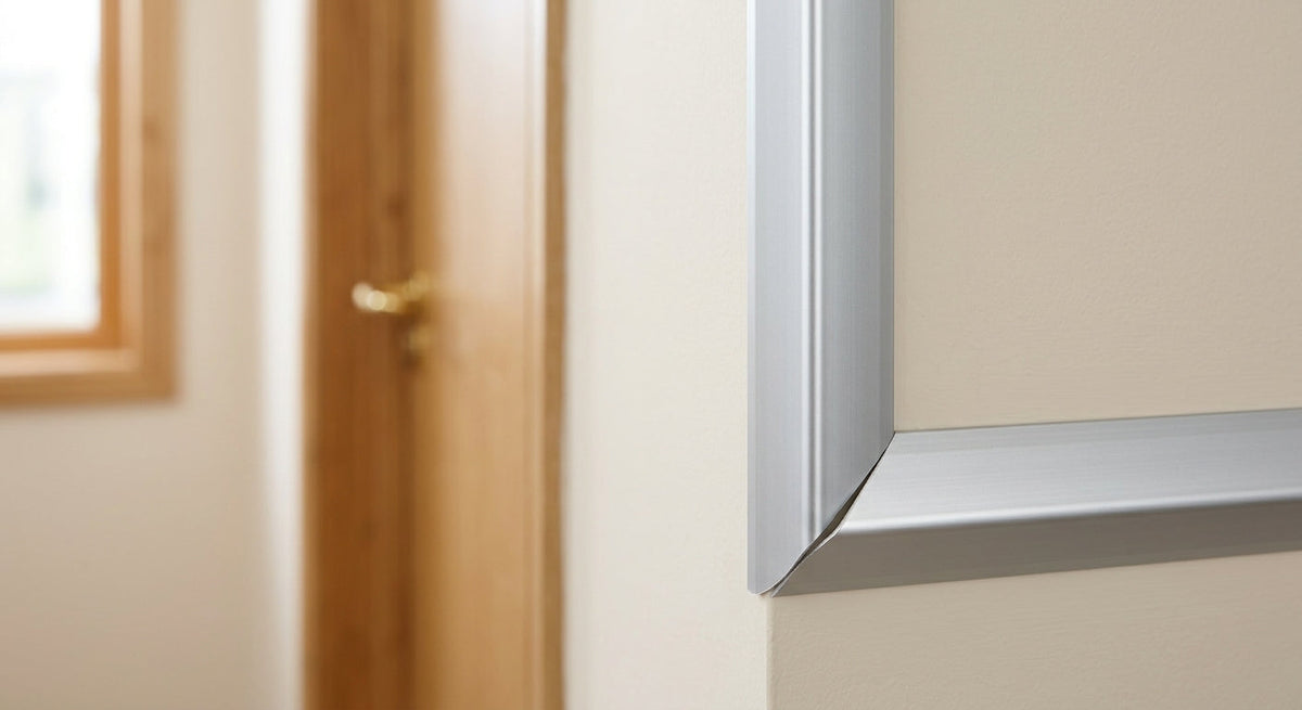Silver PVC Plastic Angle Trim - 25mm x 10 x 3m Lengths