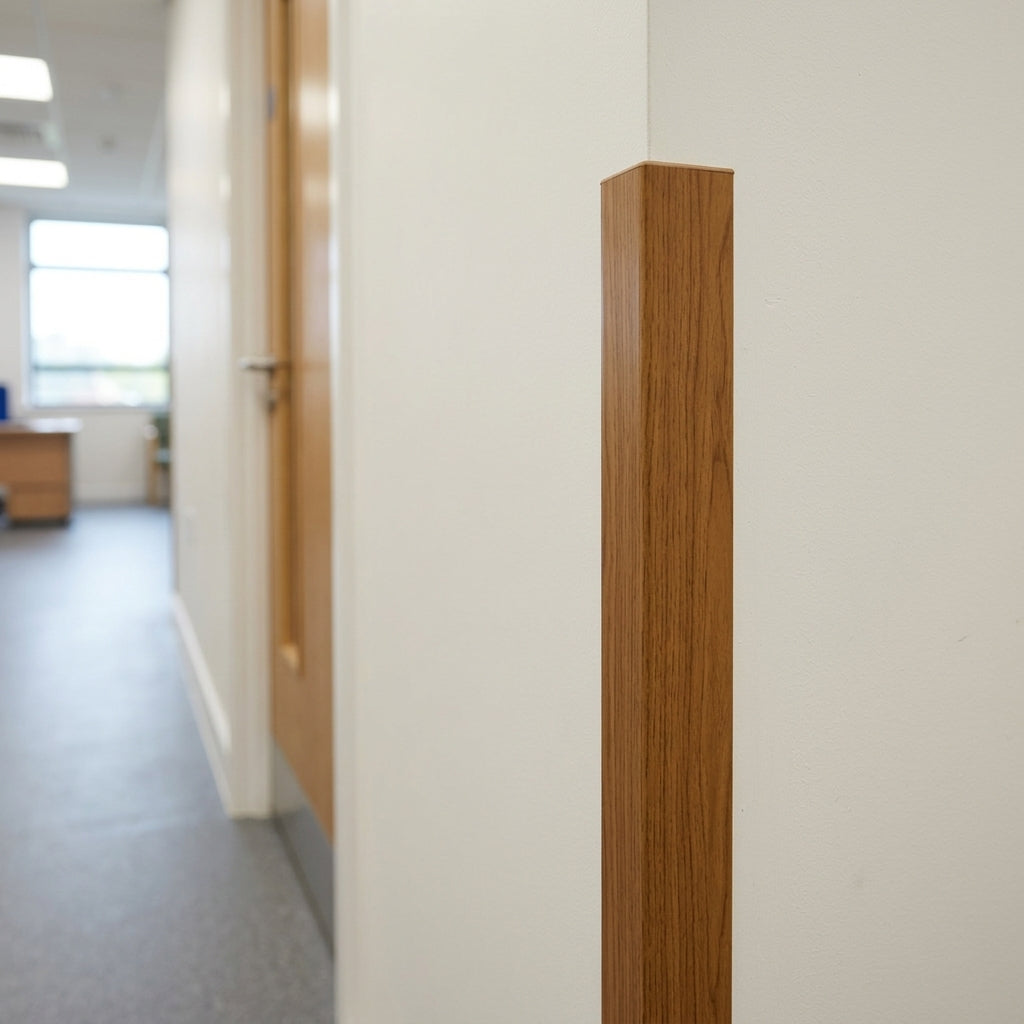 Teak 25mm PVC Plastic Angle - Pack of 12, 2.44m Each