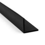 Black 19mm PVC Plastic Angle - Pack of 12, 2.44m Each