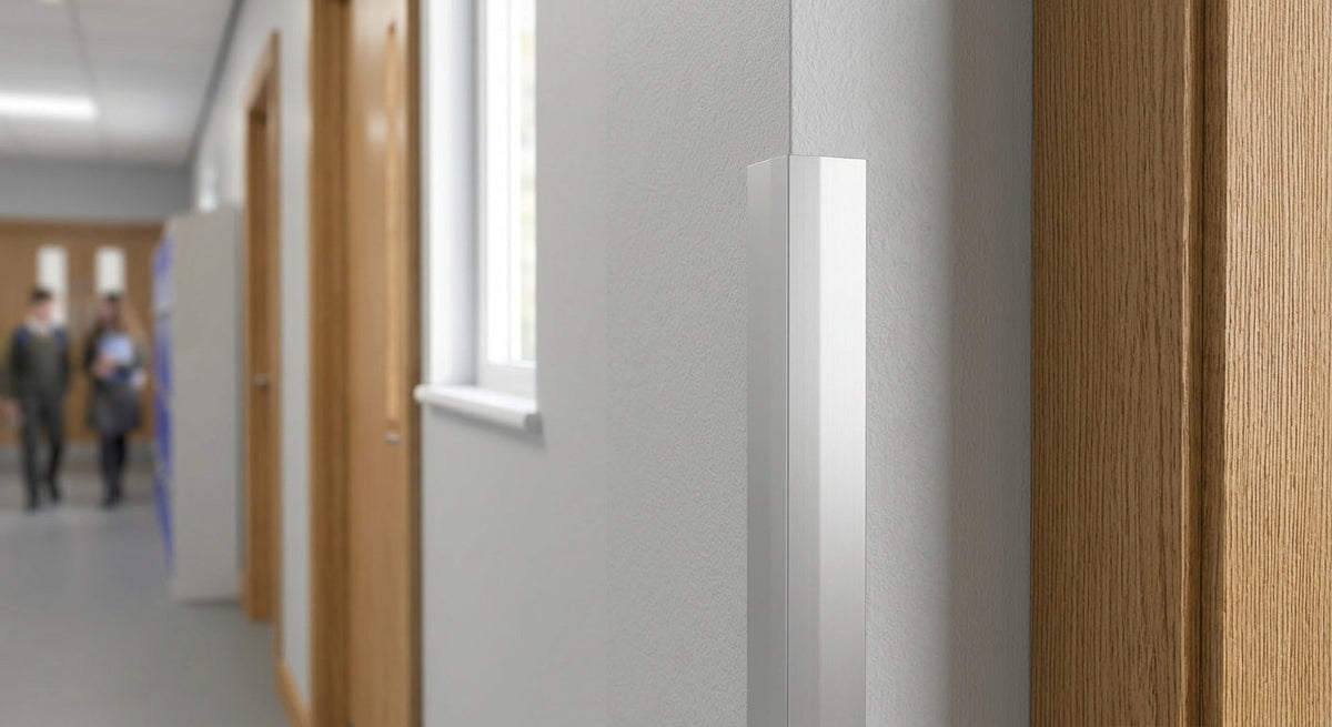 Silver 19mm PVC Corner Angle - Pack of 10, 3m Each