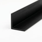 Black 16mm Equal Plastic Angle - Pack of 10, 1m Each