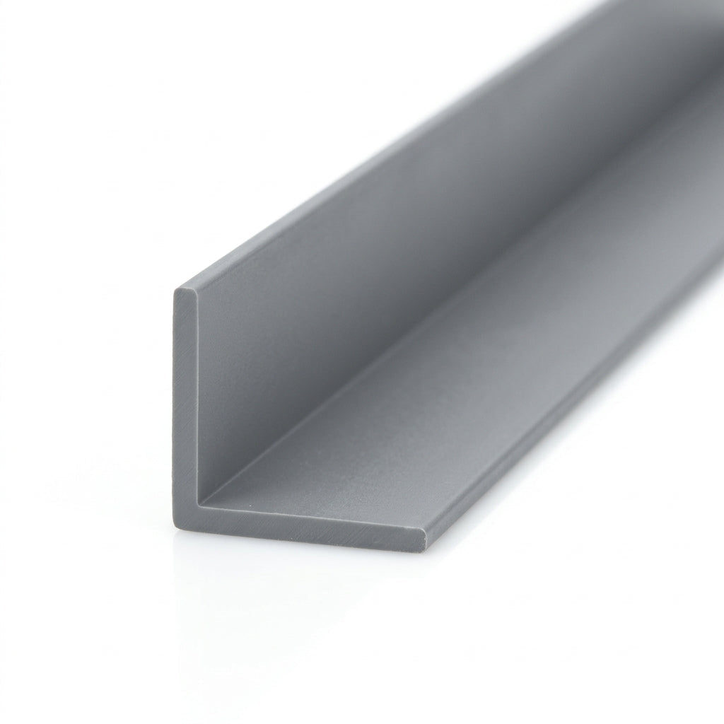 16mm Light Grey Plastic Angle - 12 x 2.44m Lengths