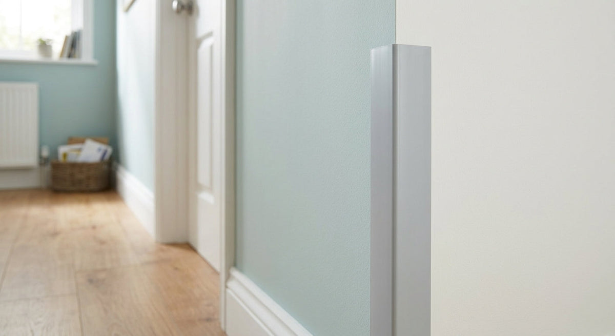 16mm Light Grey Plastic Angle - 12 x 2.44m Lengths