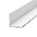 White 16mm Plastic Angle - Pack of 10, 1m Lengths
