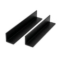 Black 12.5mm PVC Plastic Angle - Pack of 10, 1m Lengths