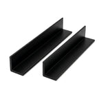 Black 12.5mm PVC Plastic Angle - Pack of 10, 3m Lengths