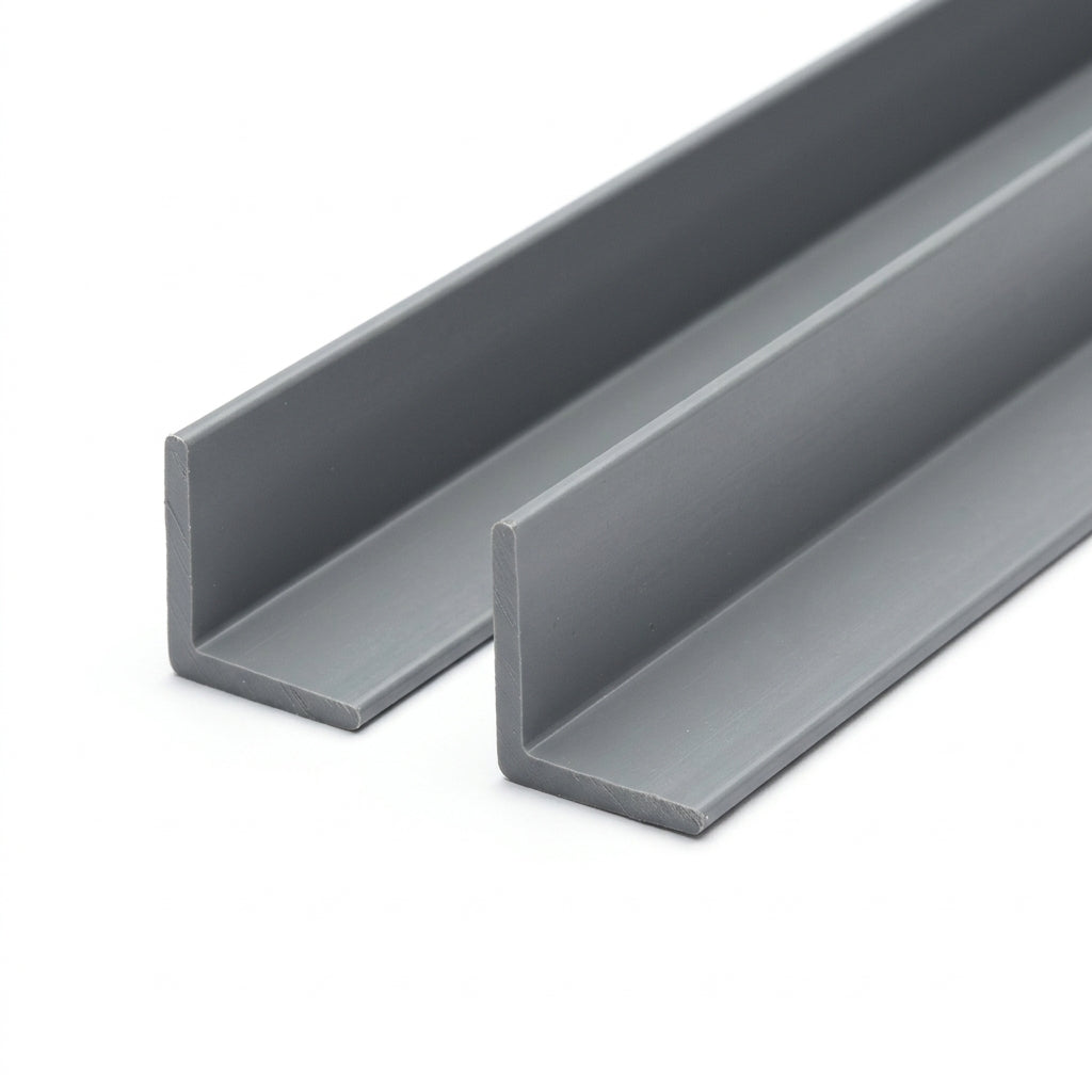 12.5mm Plastic Angle Light Grey - 12 x 2.44m Lengths
