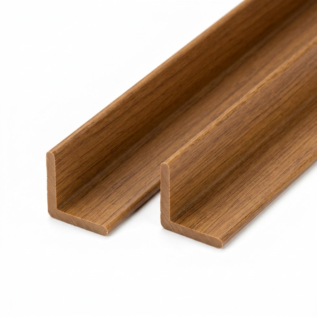 Teak PVC Angle Trim - 12.5mm x 12 x 2.44m Lengths