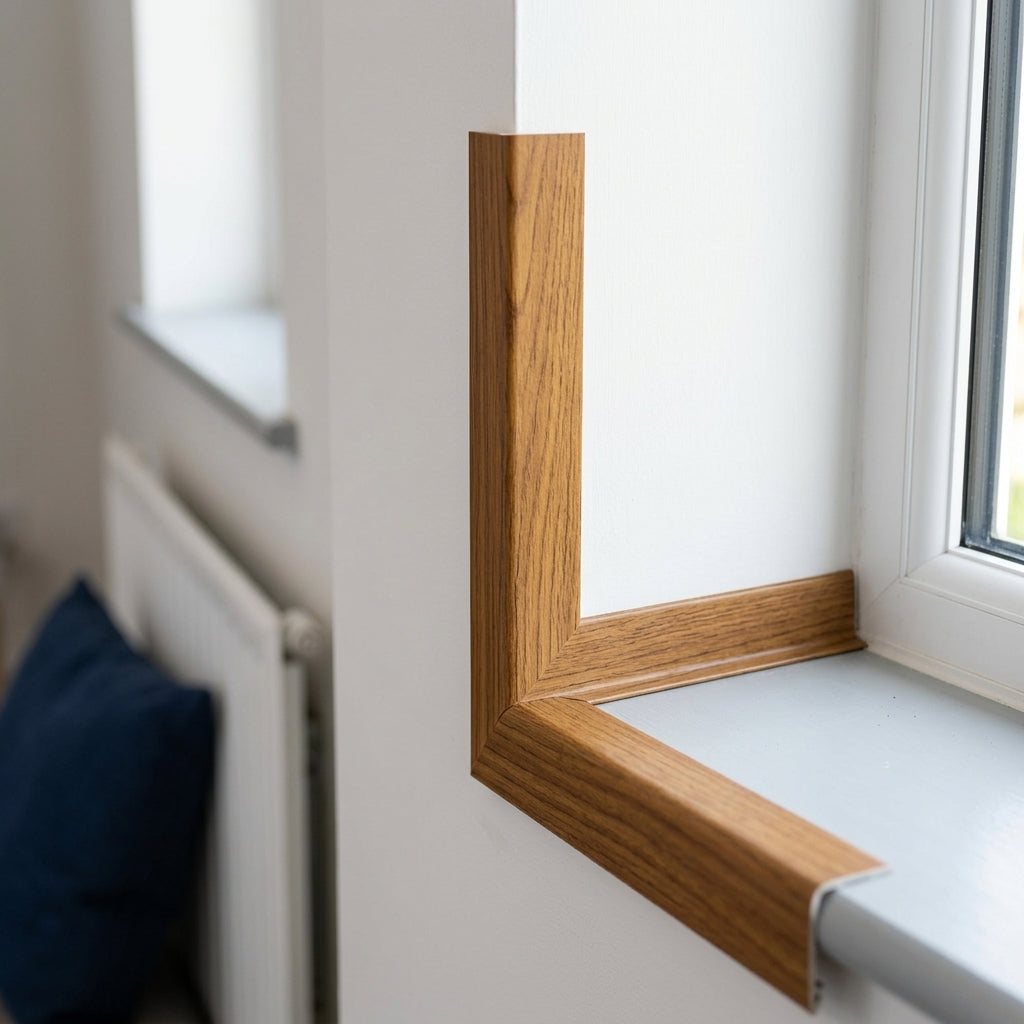 Teak PVC Angle Trim - 12.5mm x 12 x 2.44m Lengths