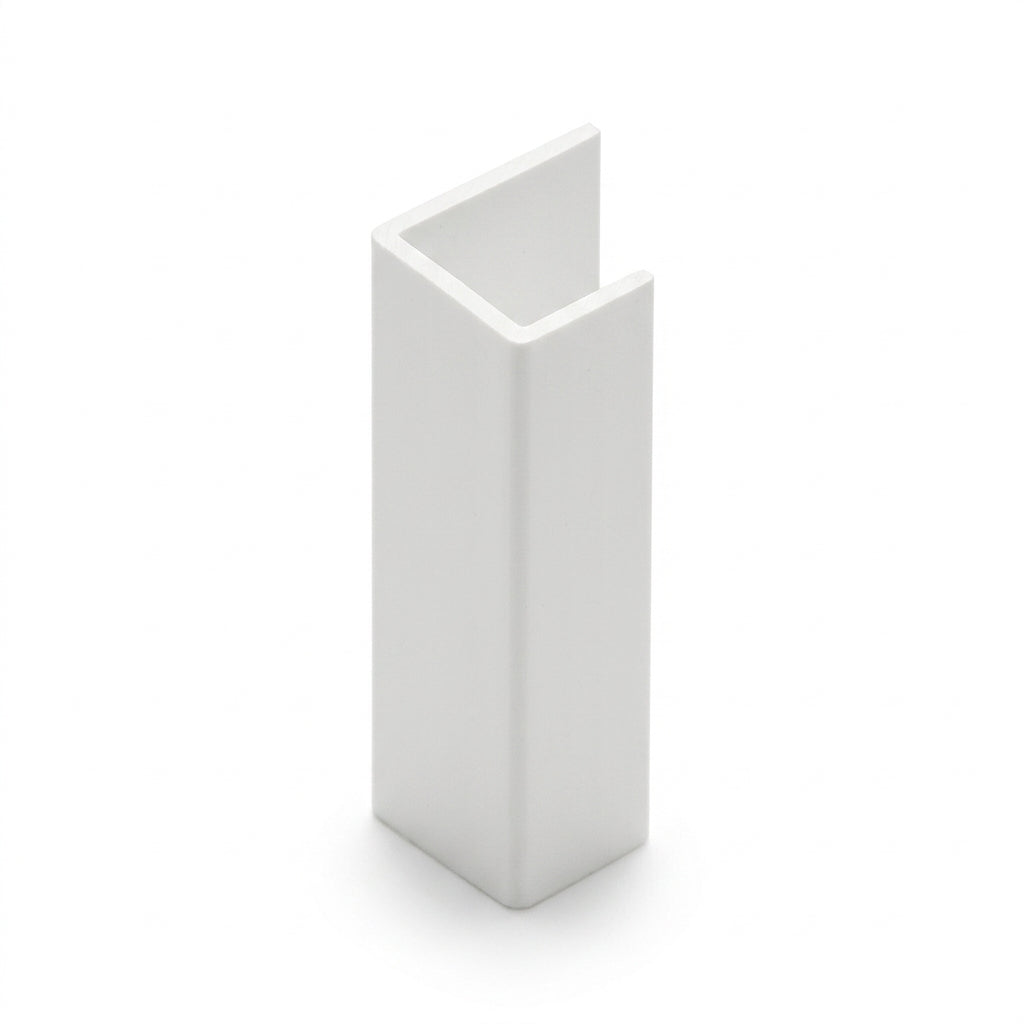 White 9mm PVC Corner Angle Trim - Pack of 1, 12 x 2.44m Lengths