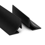 Black Plastic Scotia Moulding - 25mm, Pack of 12, 2.44m Each