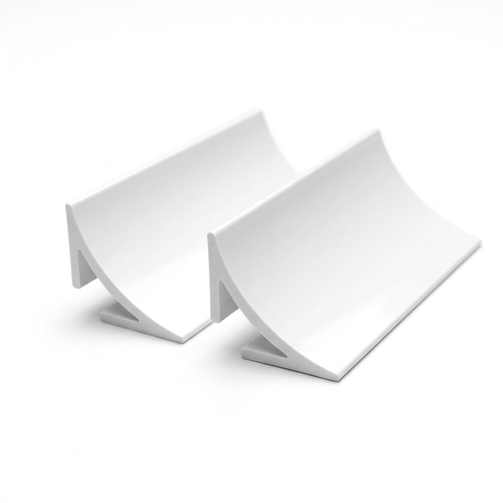 Plastic Scotia Moulding White 25mm - Pack of 12, 2.44m Each