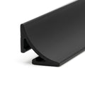 Black PVC Scotia Moulding - 12.5mm Profile, Pack of 12, 2.44m Each