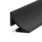 Black PVC Scotia Moulding - 12.5mm Profile, Pack of 12, 2.44m Each