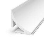 Plastic Scotia Moulding White 12.5mm - Pack of 12, 2.44m Each