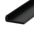Lipped Edging Strip Black - 19mm, Pack of 12, 2.44m Each