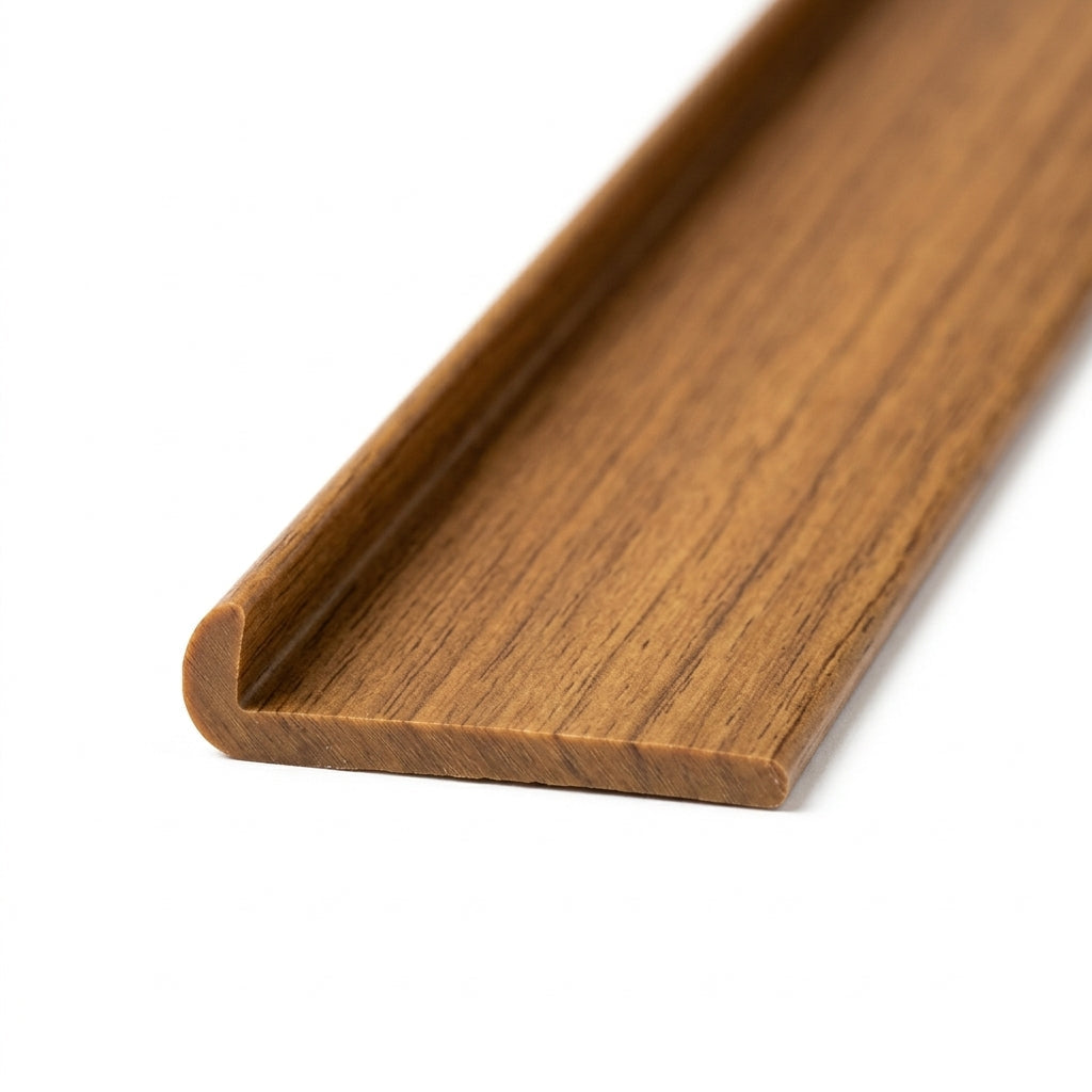 Lipped Edging Strip 19mm Teak - Pack of 12, 2.44m Each