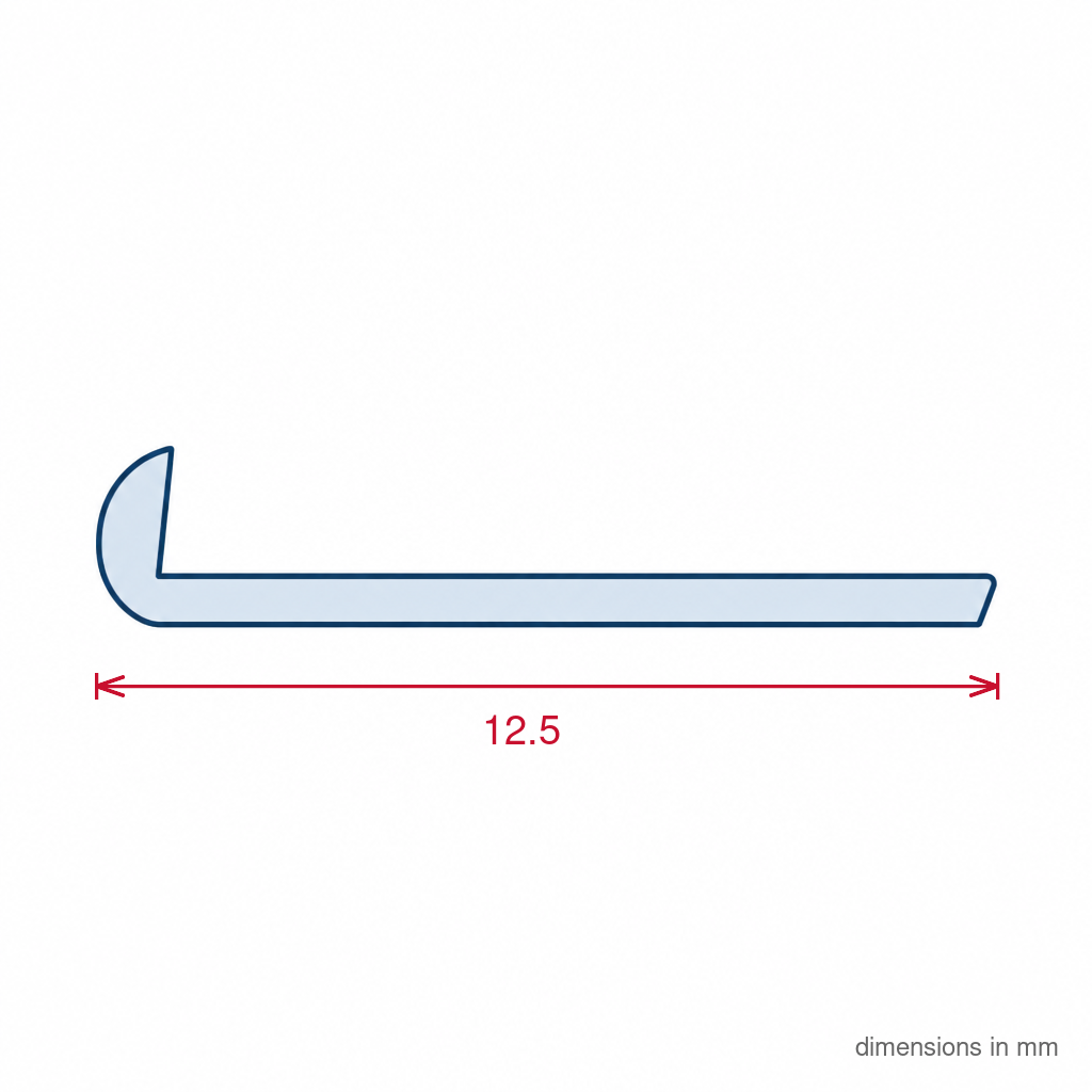 White Plastic Edging Strip - 12 x 2.44m Lengths, 12.5mm Thickness