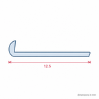 White Plastic Edging Strip - 12 x 2.44m Lengths, 12.5mm Thickness