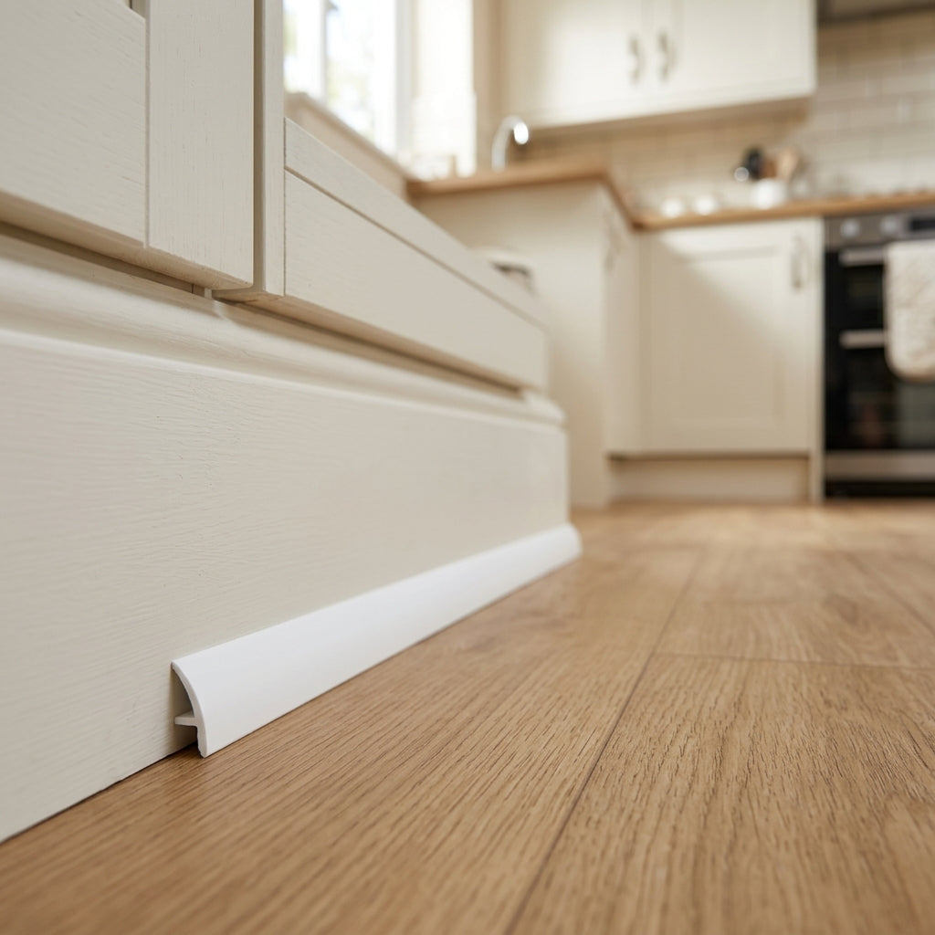White Plastic Edging Strip - 12 x 2.44m Lengths, 12.5mm Thickness