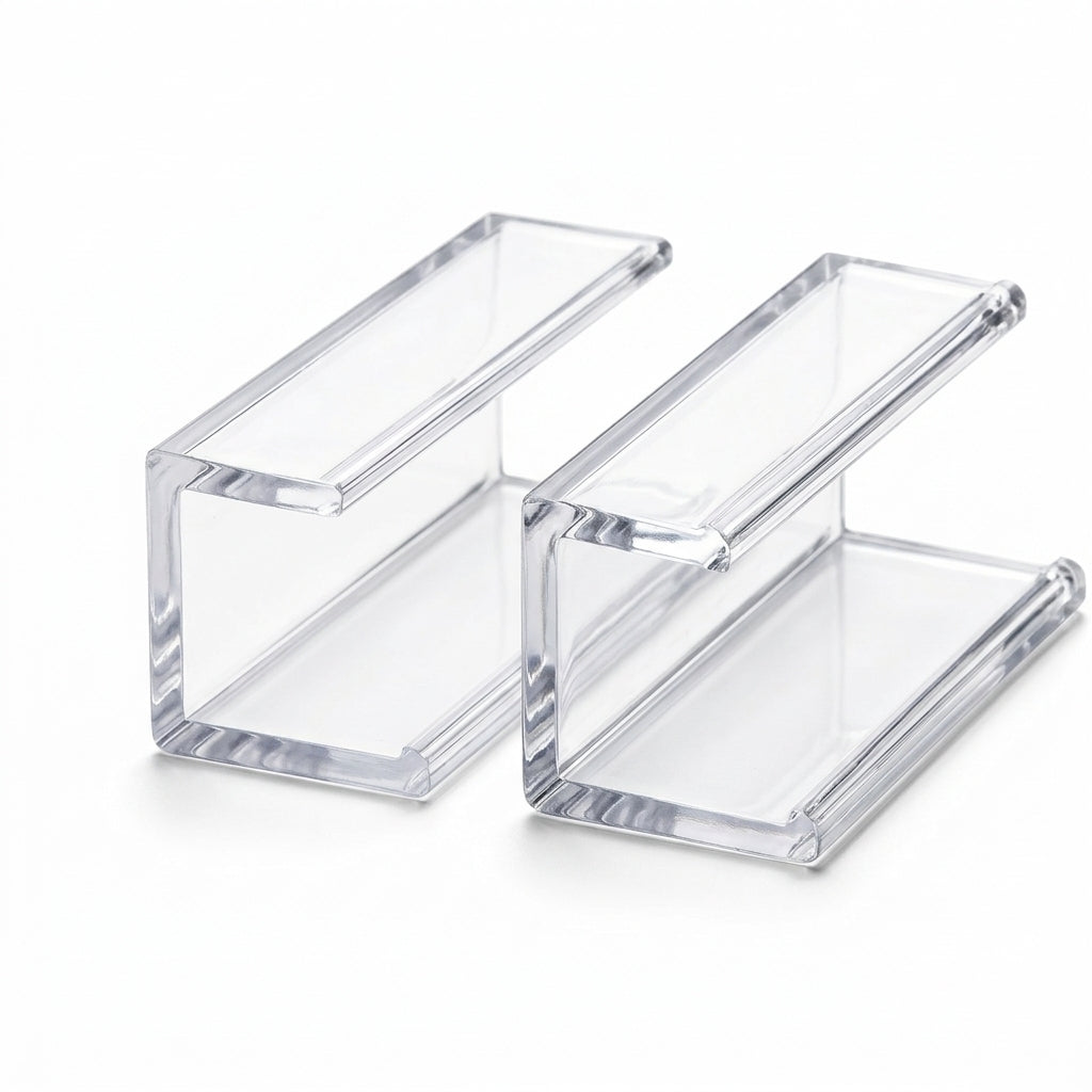 3mm Clear Plastic J Section - Pack of 10, 3m Each