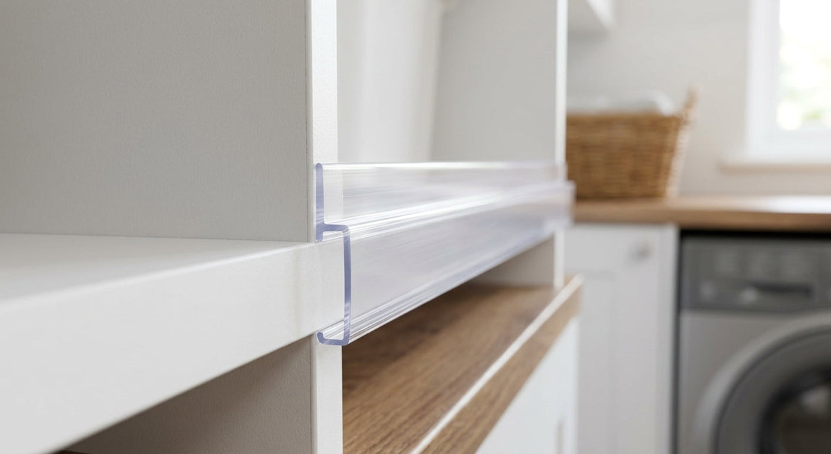 3mm Clear Plastic J Section - Pack of 10, 3m Each
