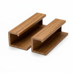 3mm Plastic J Section Teak - Pack of 12, 2.54m Each