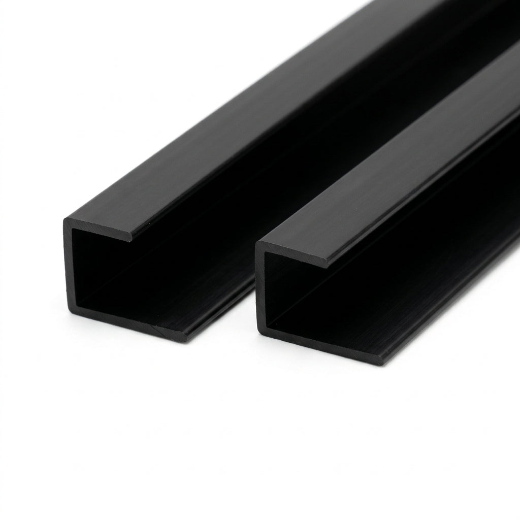 3mm Plastic J Section Vanilla - Pack of 12, 2.54m Each