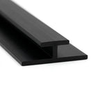 3mm Plastic Butt Joint Black - Pack of 12, 2.54m Each