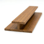 3mm Plastic Butt Joint Teak - Pack of 12, 2.54m Each
