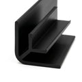 3mm Internal Plastic Corner Black - Pack of 12, 2.54m Each