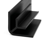 3mm Internal Plastic Corner Black - Pack of 12, 2.54m Each