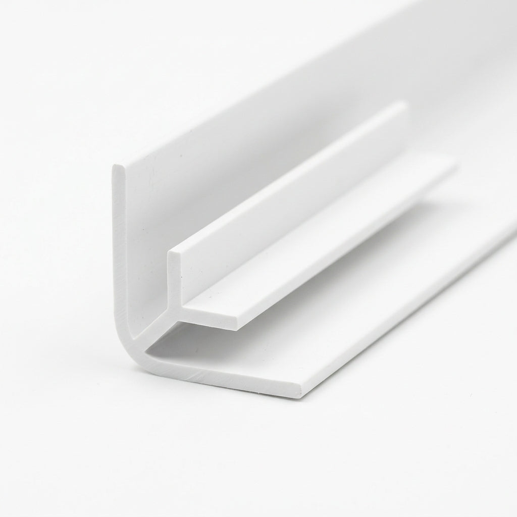 3mm Internal Plastic Corner White - Pack of 12, 2.54m Each