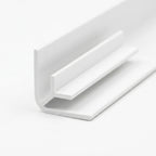 3mm Internal Plastic Corner White - Pack of 12, 2.54m Each