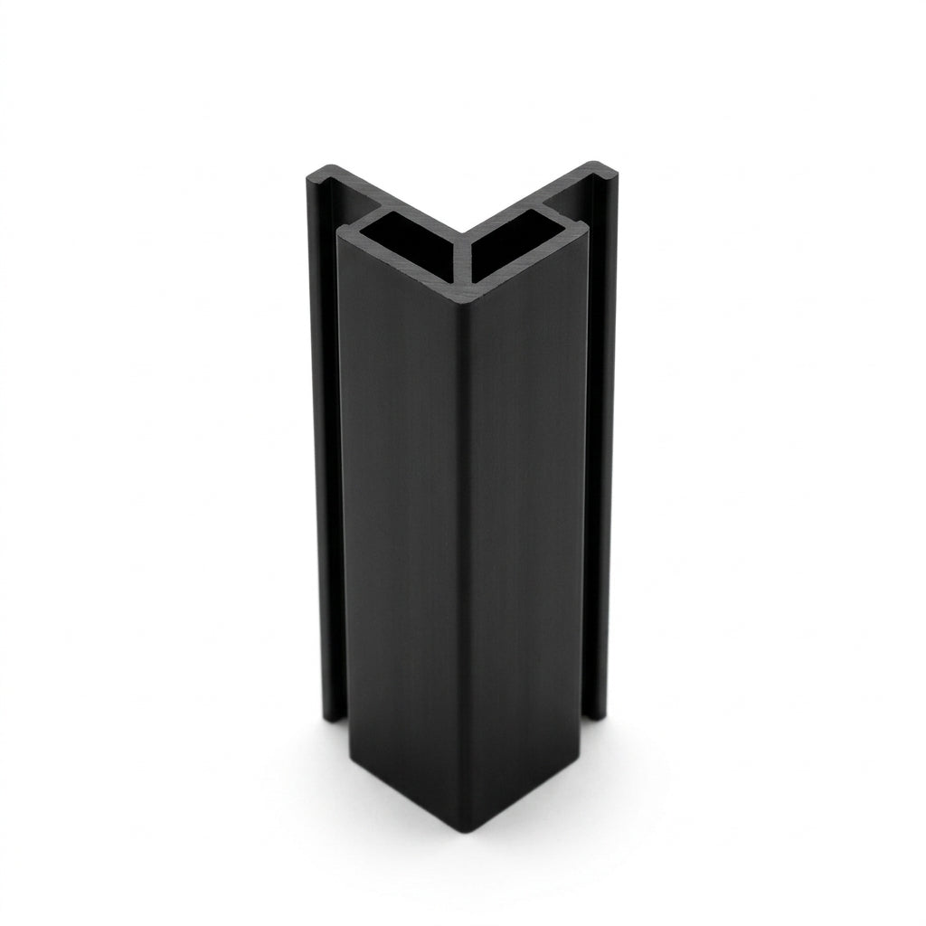 3mm External Plastic Corner Black - Pack of 12, 2.54m Each