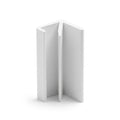 3mm External Plastic Corner White - Pack of 12, 2.54m Each