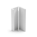 3mm External Plastic Corner White - Pack of 12, 2.54m Each