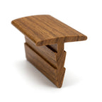 19mm Barb Plastic T Section Teak - Pack of 12, 2.44m Each